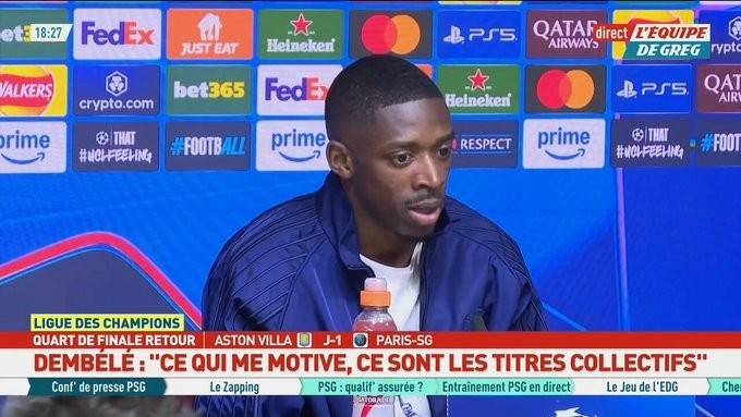 登贝莱:很难说巴黎是效力过的最佳队 毕竟我曾与GOAT梅西并肩作战